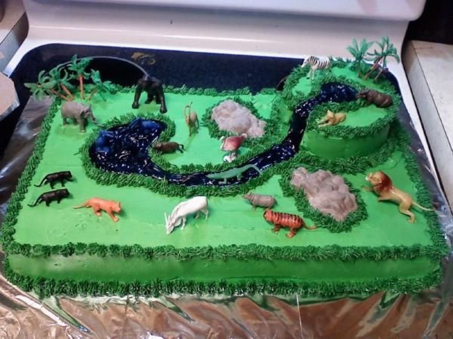 3Rd Birthday Jungle Theme Cake - CakeCentral.com
