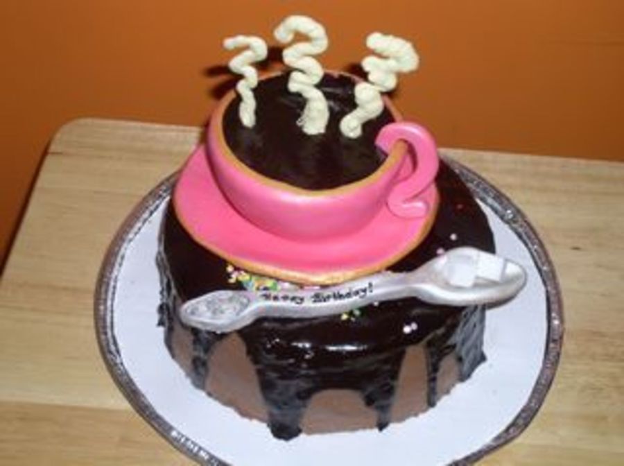 Coffee Cup Birthday Cake