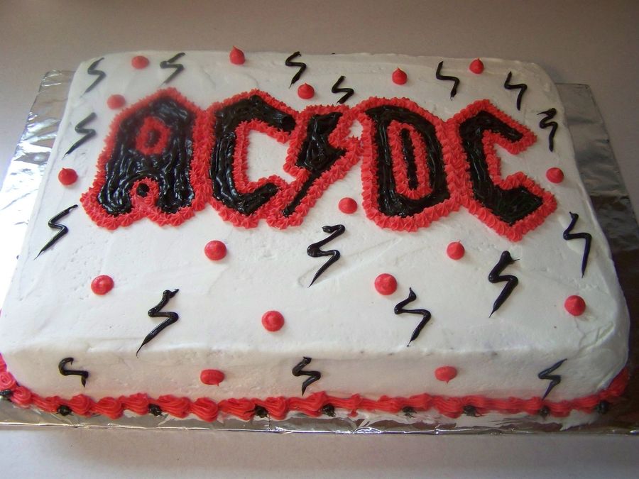 Ac/dc Sheet Cake - CakeCentral.com