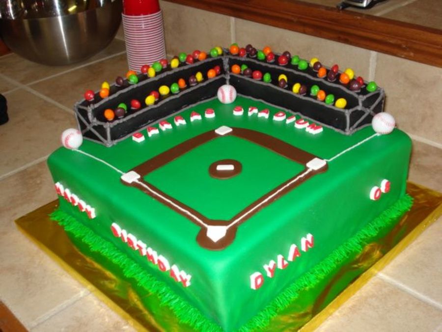 Baseball Field Birthday Cake