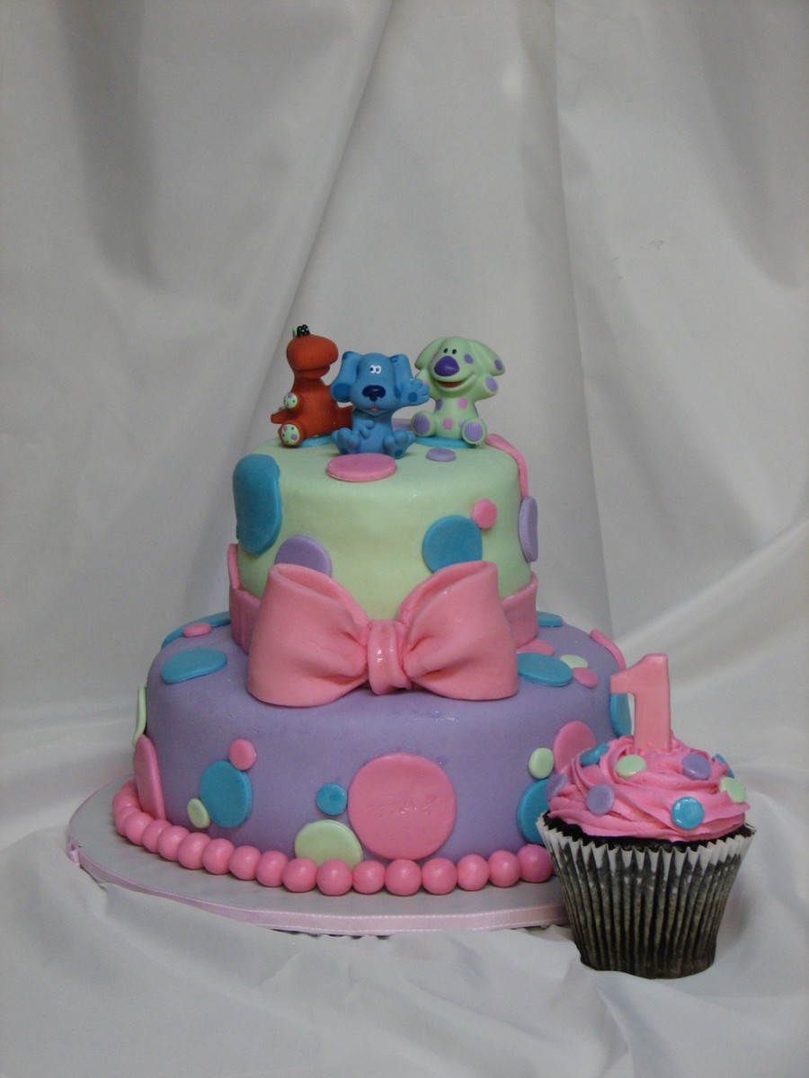 Blues Clues Polka Dot 1St Birthday - CakeCentral.com