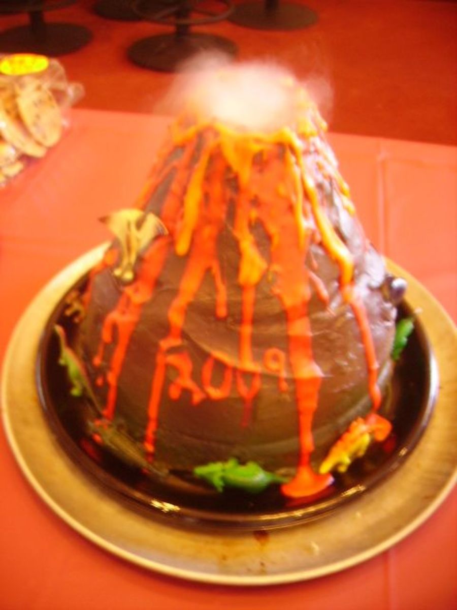 Volcano Eruption Cake