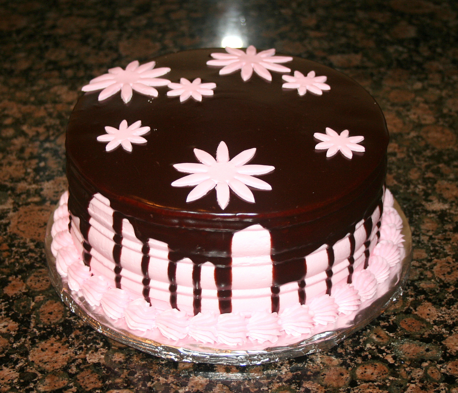 Baby Pink With Dark Chocolate Ganache