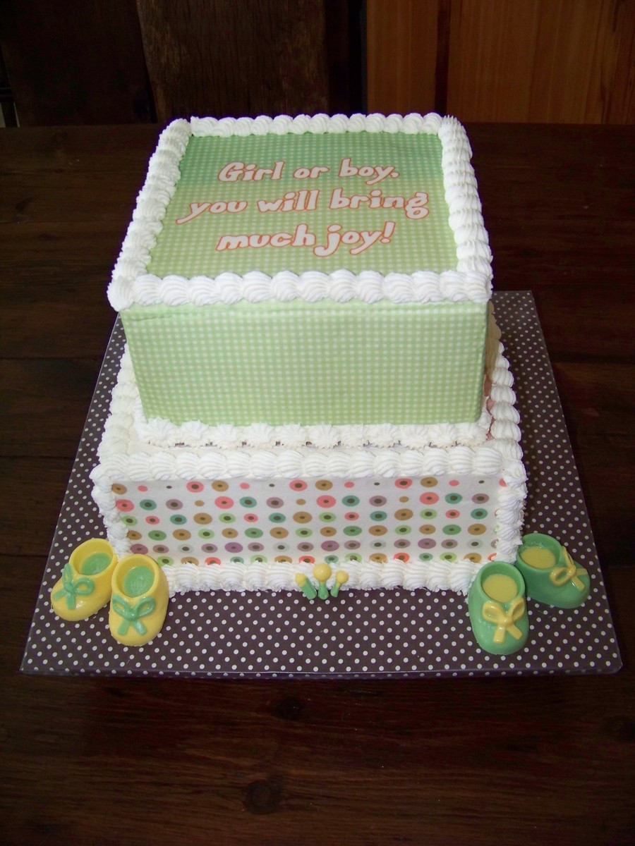 Edible Image Baby Shower Cake