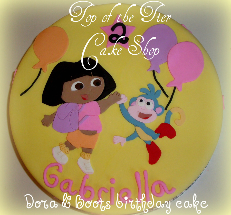 Dora & Boots Birthday Cake