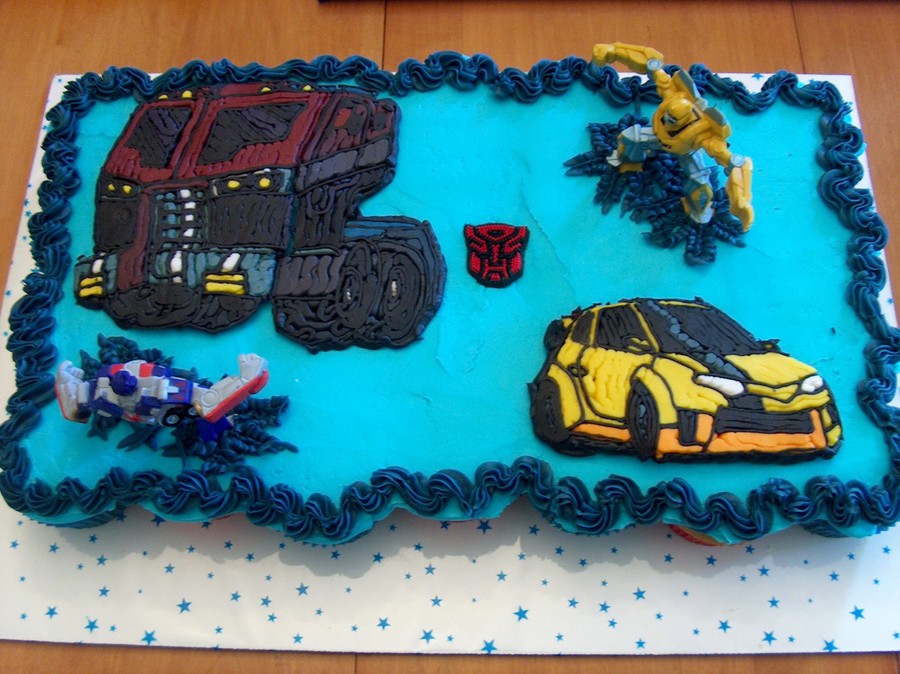 Transformer Cupcake Cake