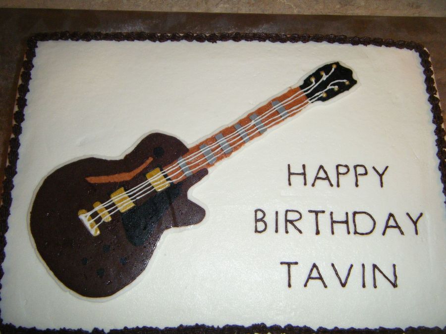 Guitar Sheet Cake