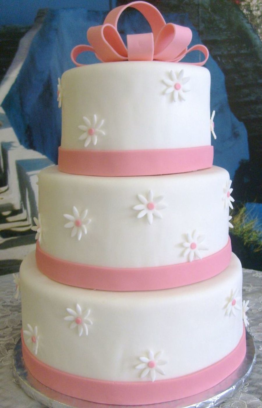 White And Pink Quinceanera Cake Cakecentral