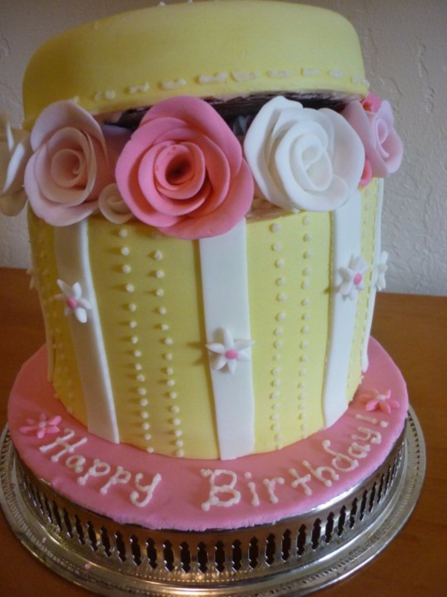 Hat Box Birthday Cake