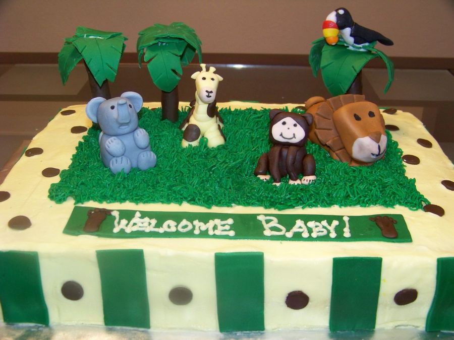 Rainforest Baby Shower Cake