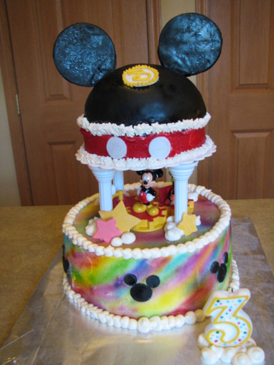 Mickey Mouse Rainbow Cake! - CakeCentral.com
