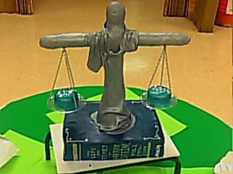 Scales Of Justice 100Th Birthday Cake