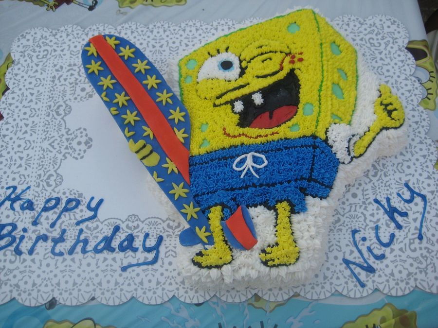 Spongebob Surfer Cake