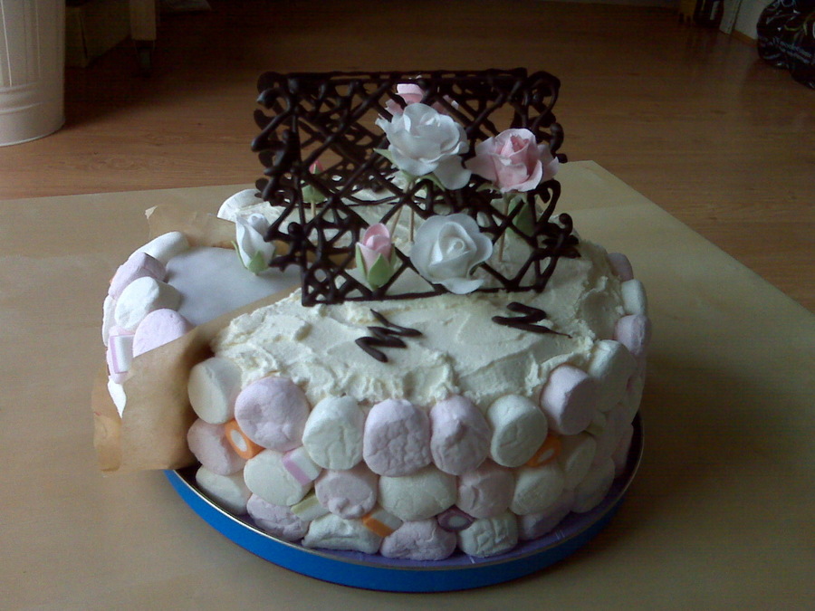 Marshmallow Birthday Cake