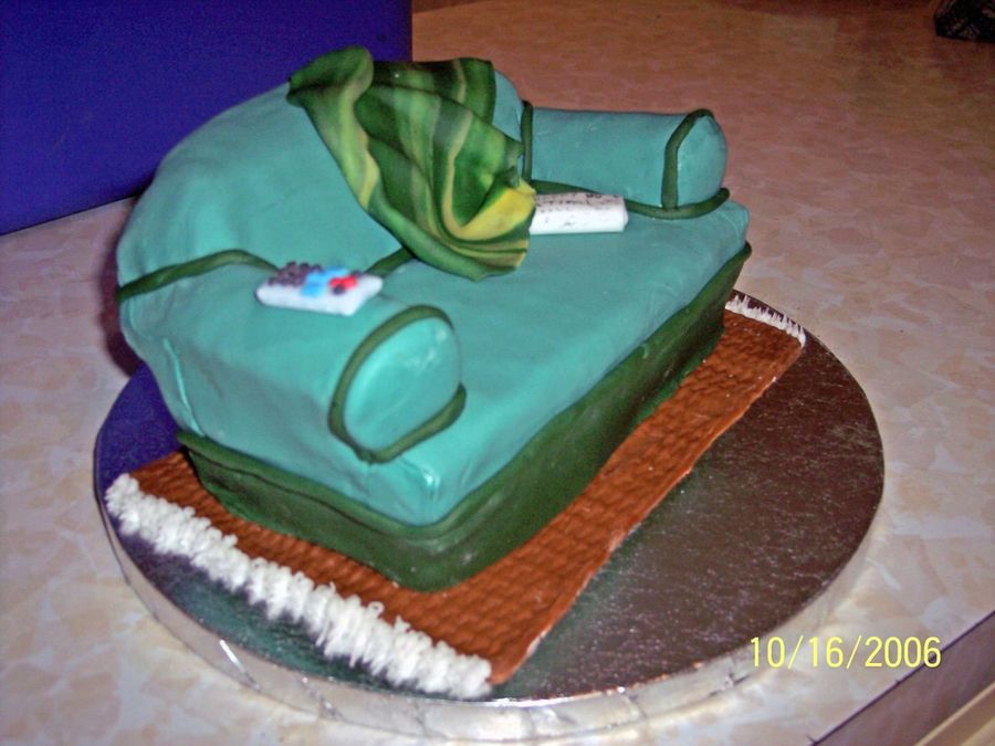 Couch Potato Birthday Cake