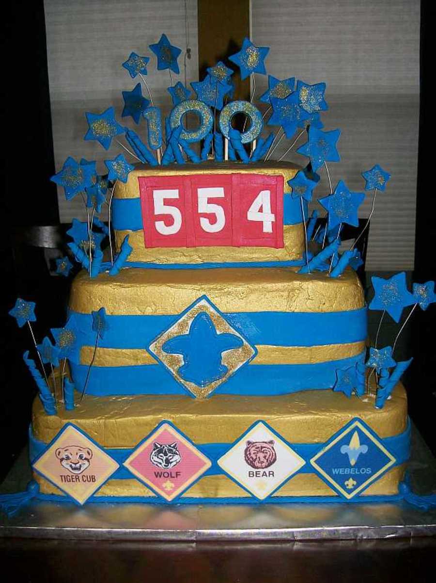 Blue And Gold Cubscout Banquet Cake.