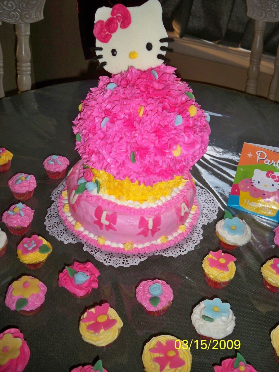 Hello Kitty Giant Cupcake