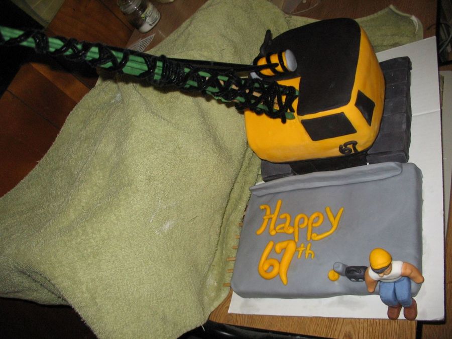 Construction Crane Cake
