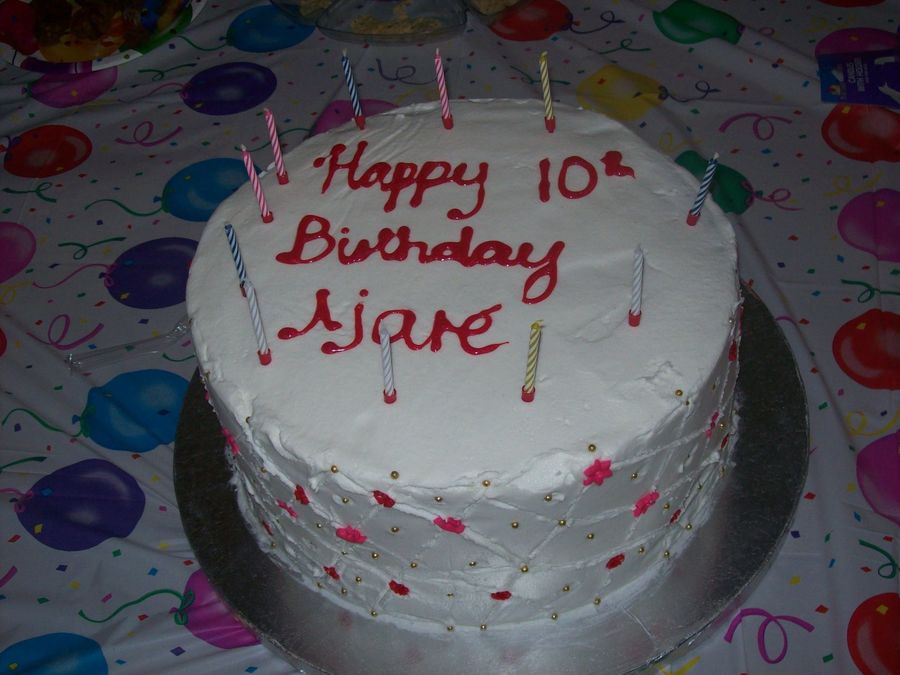 My Daughter's 10Th Birthday Cake