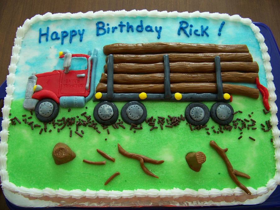 Log Truck Birthday Cake - CakeCentral.com