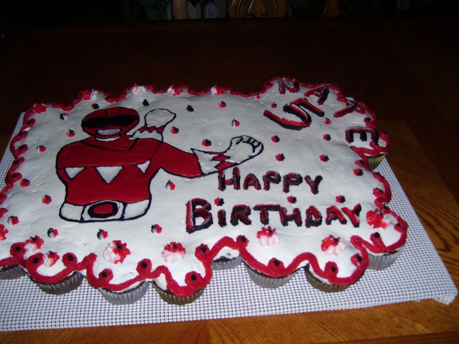 Power Ranger Cupcake Cake - CakeCentral.com