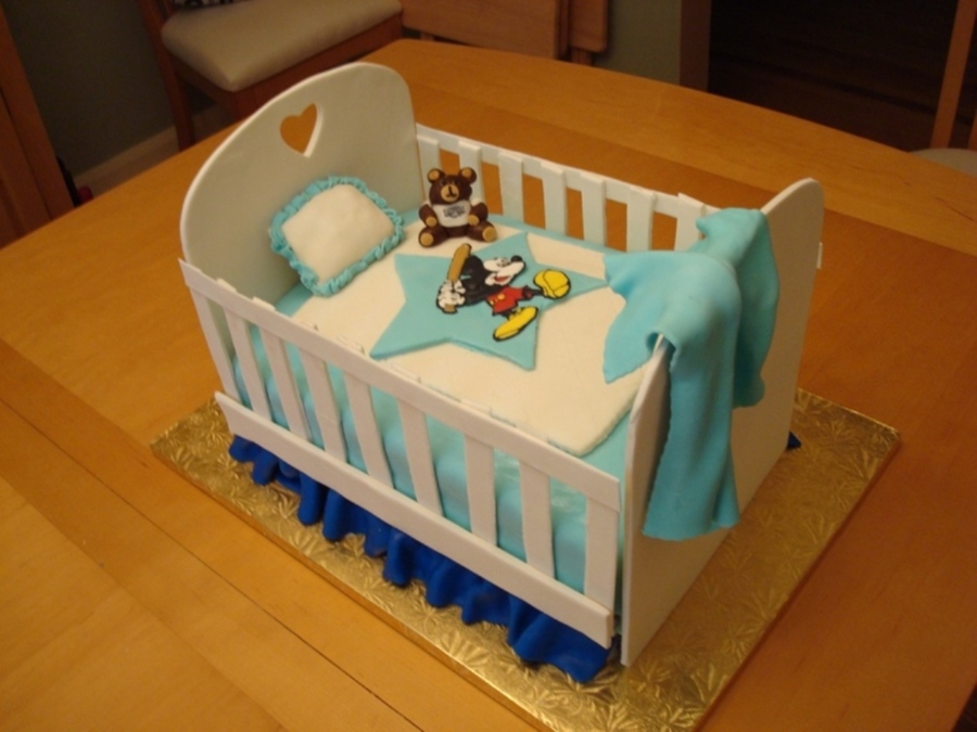Baby Boy Crib Cake