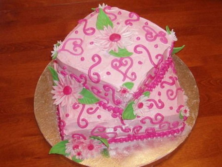 Pink Daisy Cake