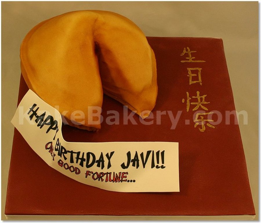 Fortune Cookie Birthday Cake