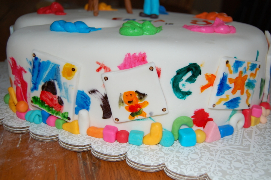 Artist Palette Birthday Cake