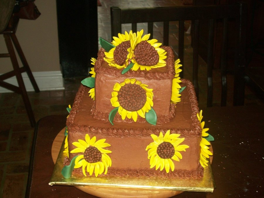 Sunflower Wedding Shower Cake