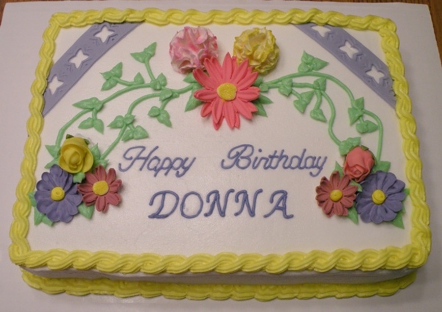 Spring Flowers Birthday Cake