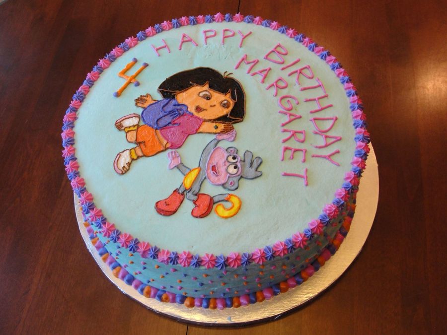 Dora & Boots Birthday Cake