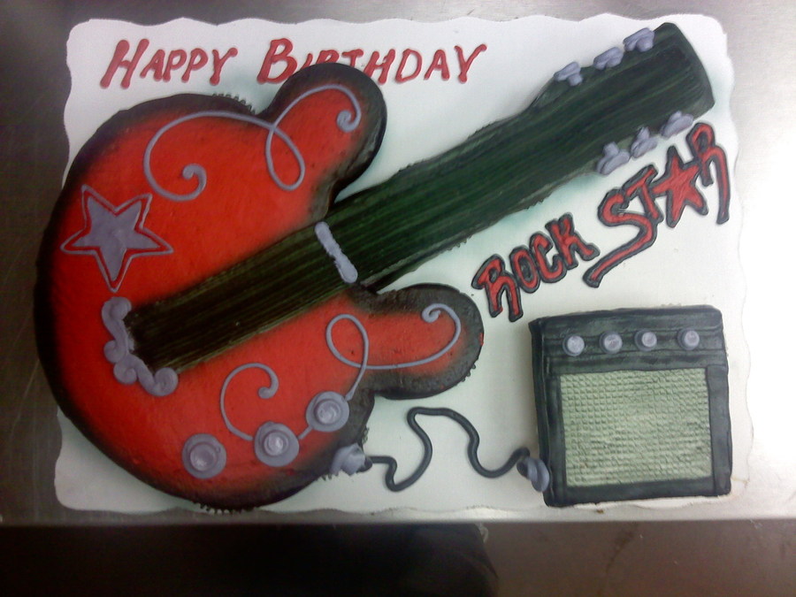 Electric Guitar Cupcake Cake - CakeCentral.com