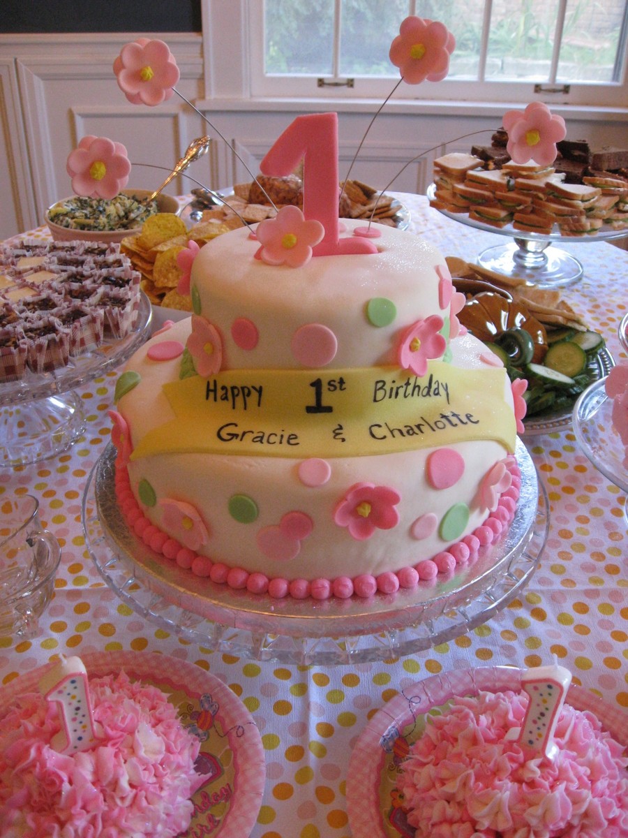 First Birthday Cake For Twins - CakeCentral.com