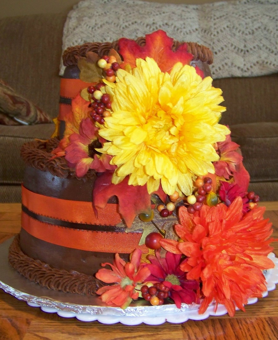 Fall Bridal Shower Cake