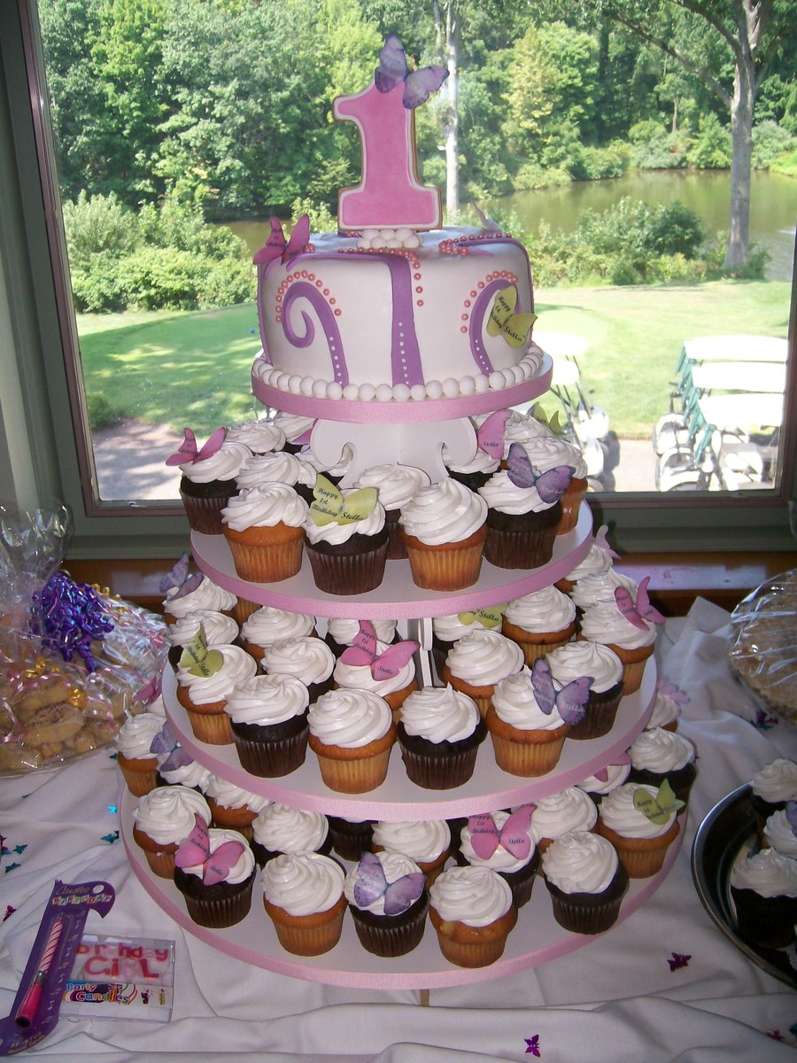 Cupcake Tower Butterflies