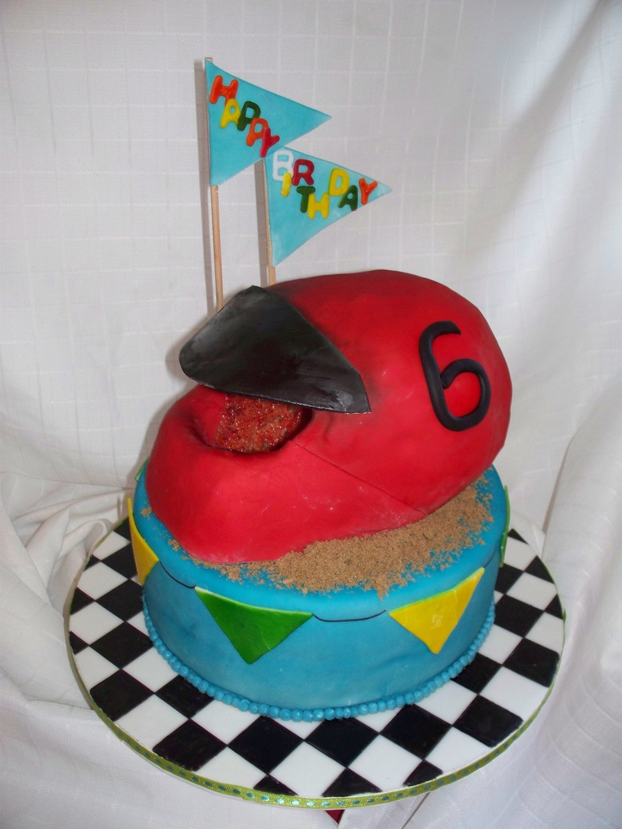 Dirtbike Helmet Cake