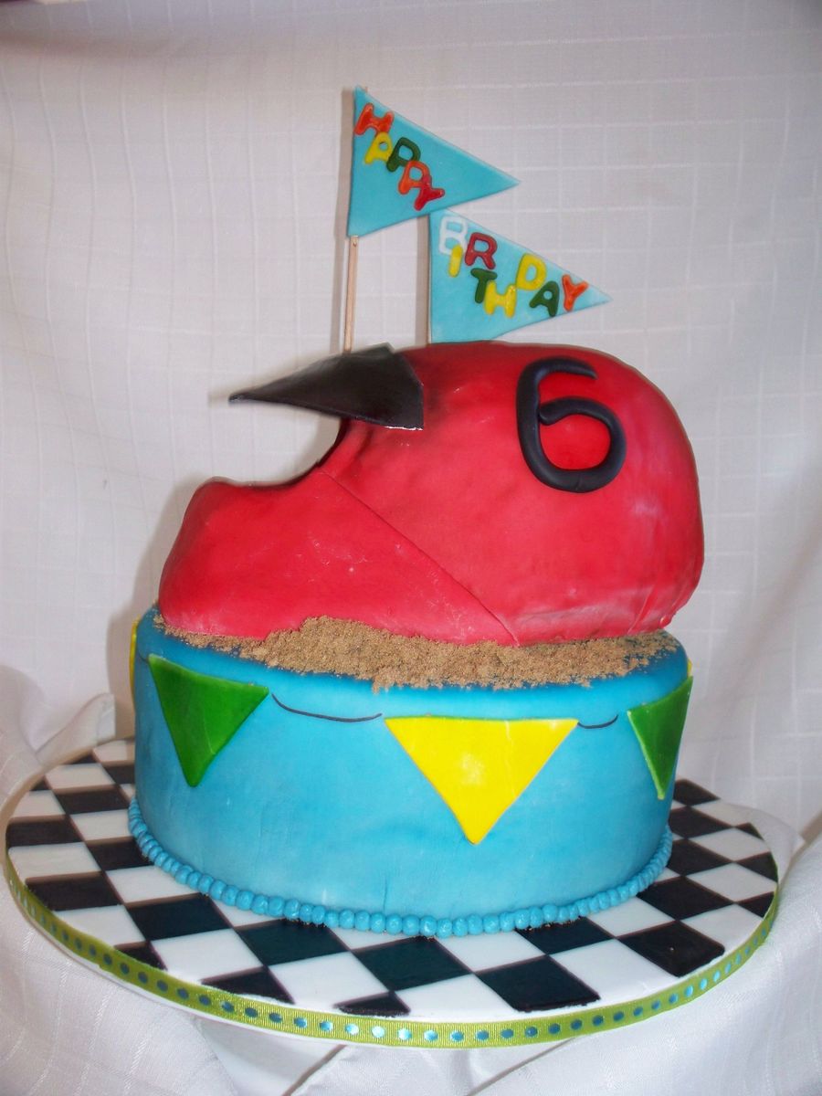Dirtbike Helmet Cake