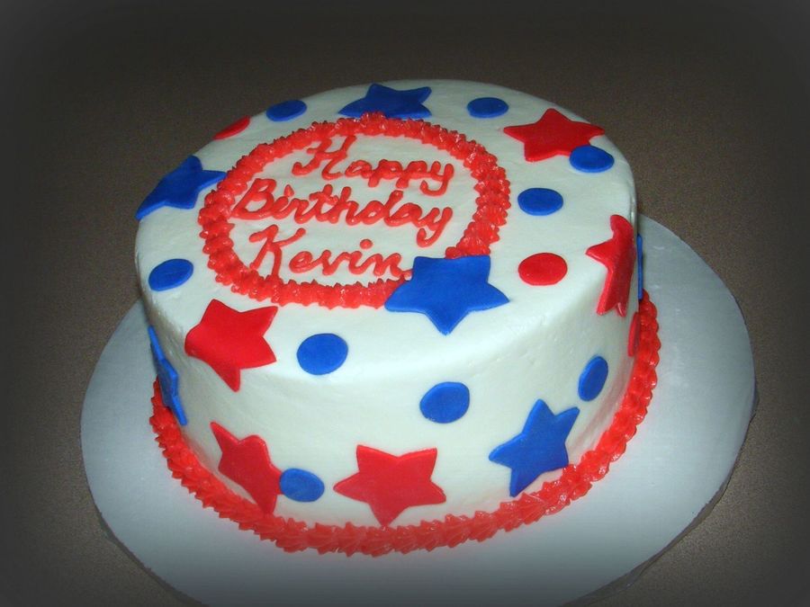 Red, White, And Blue Birthday - CakeCentral.com