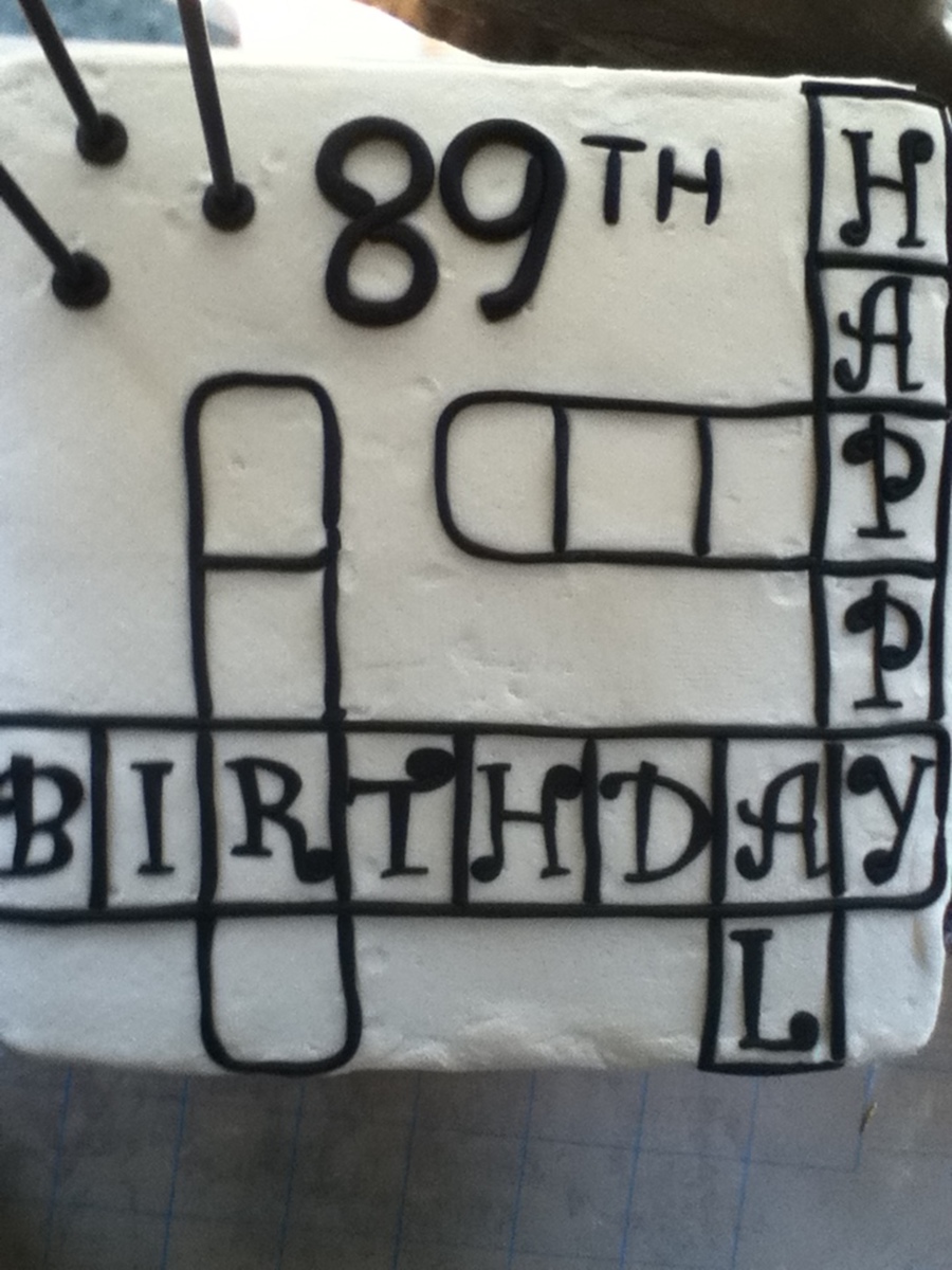 Crossword Puzzle Cake