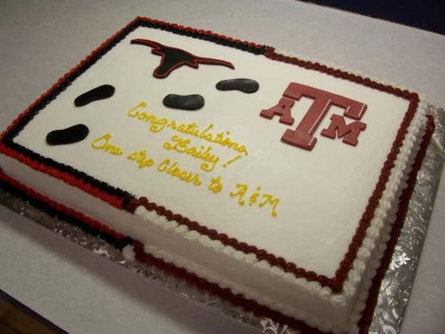 Half & Half Graduation Cake