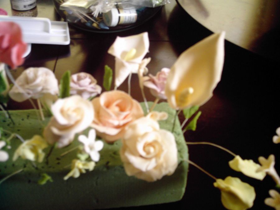 Gum Paste Flowers For Wedding Cake