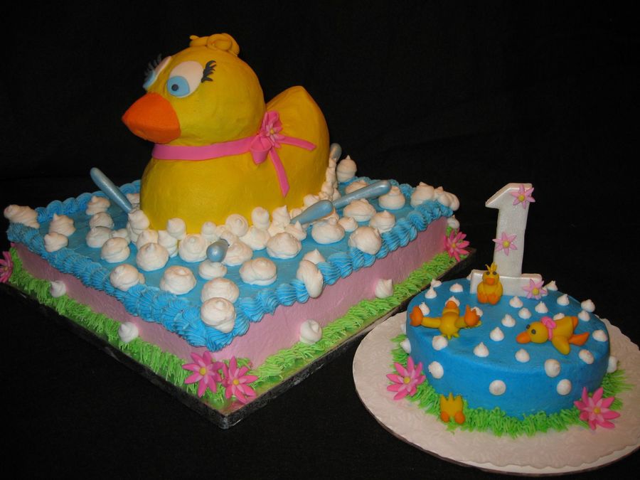 Girly Duck Cake - CakeCentral.com