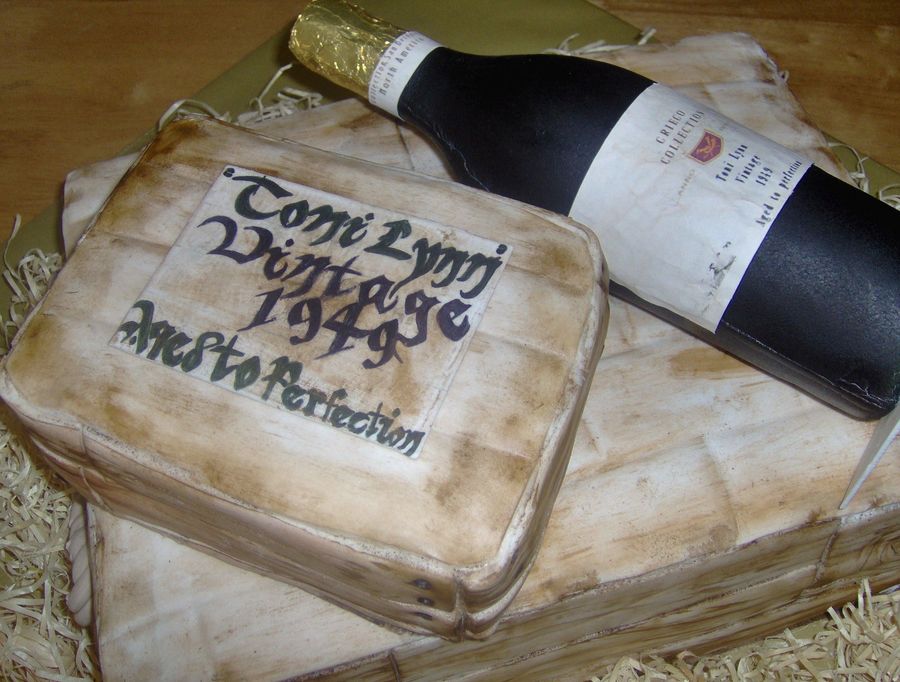 Wine Theme Birthday Cake - CakeCentral.com