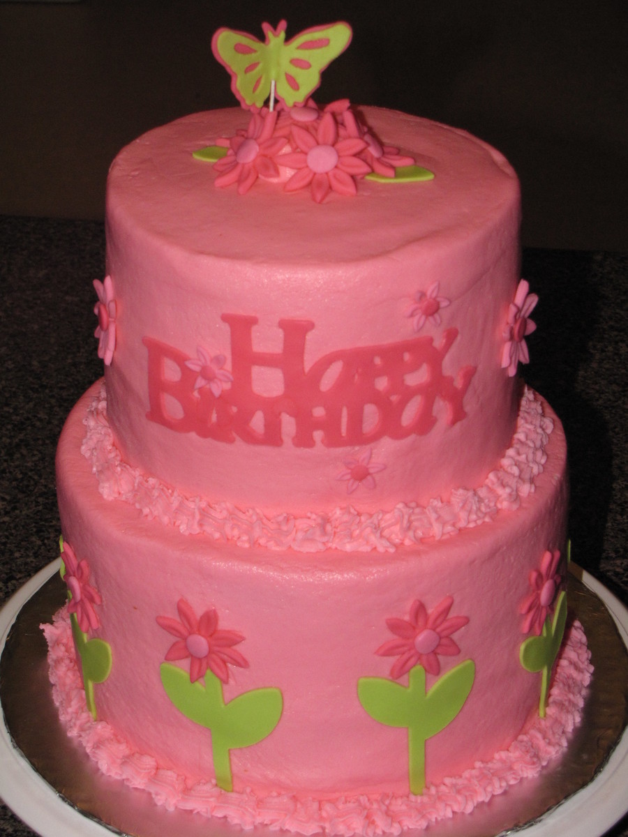 Pink Daisy Cake