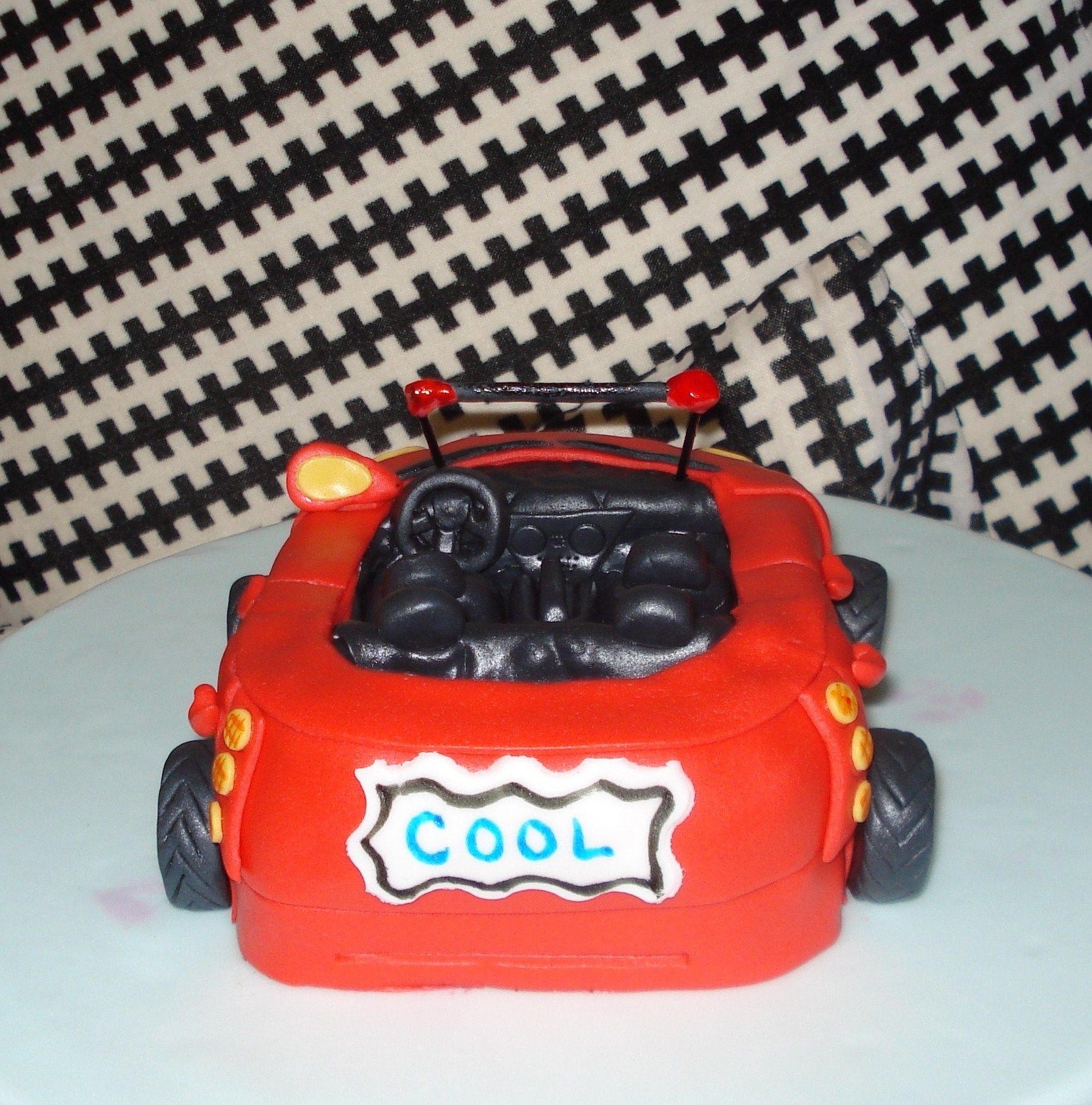 3D Red Convertible Car Cake