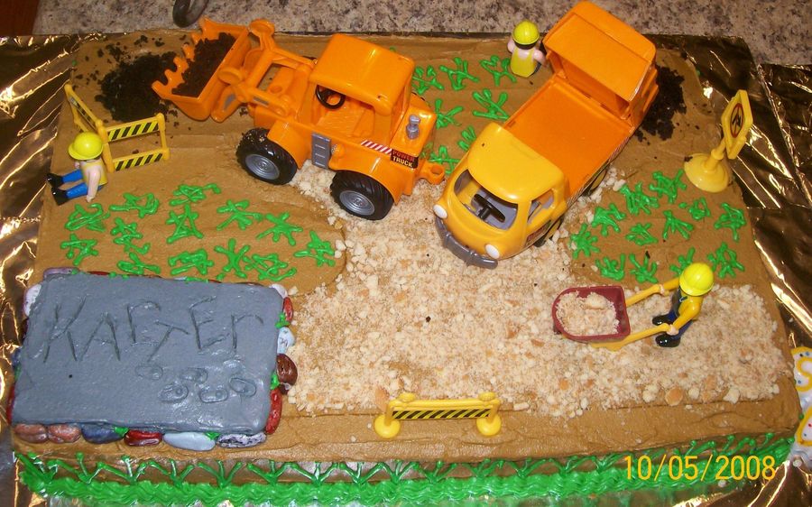Construction Scene Cake