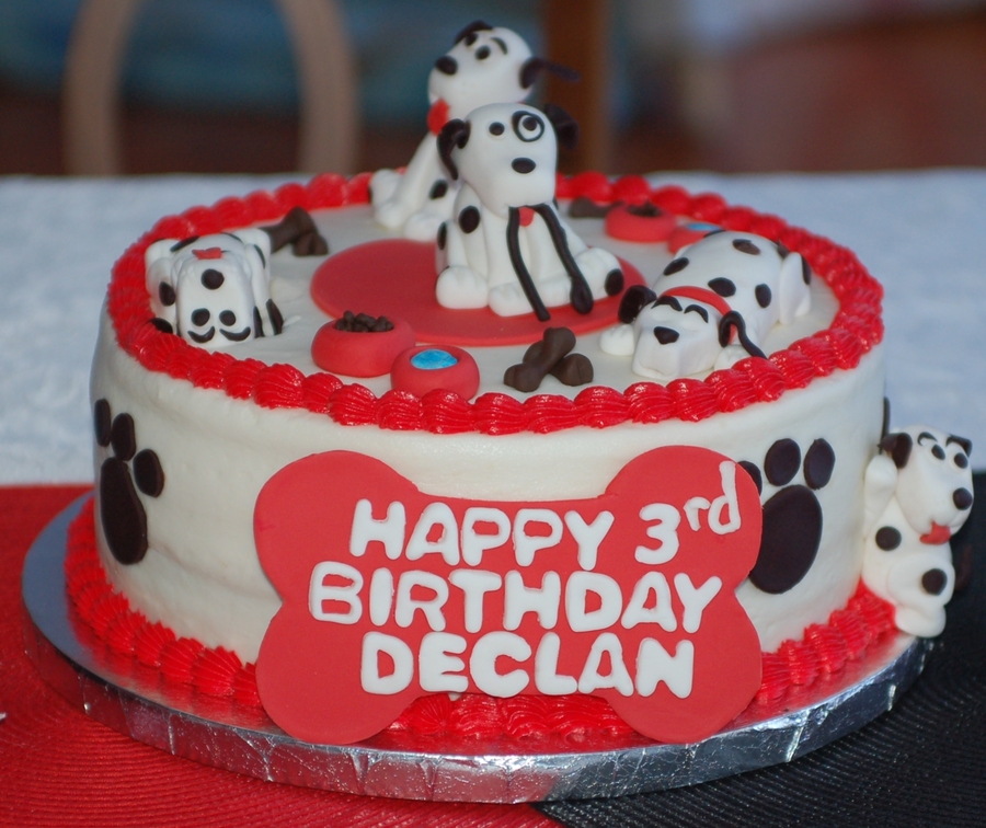 Puppy Themed Birthday Cake