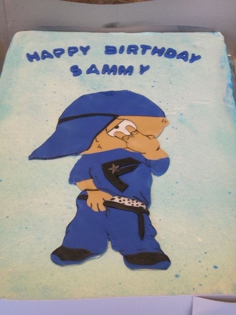 Gangster Stewie - CakeCentral.com, image size:900x1200