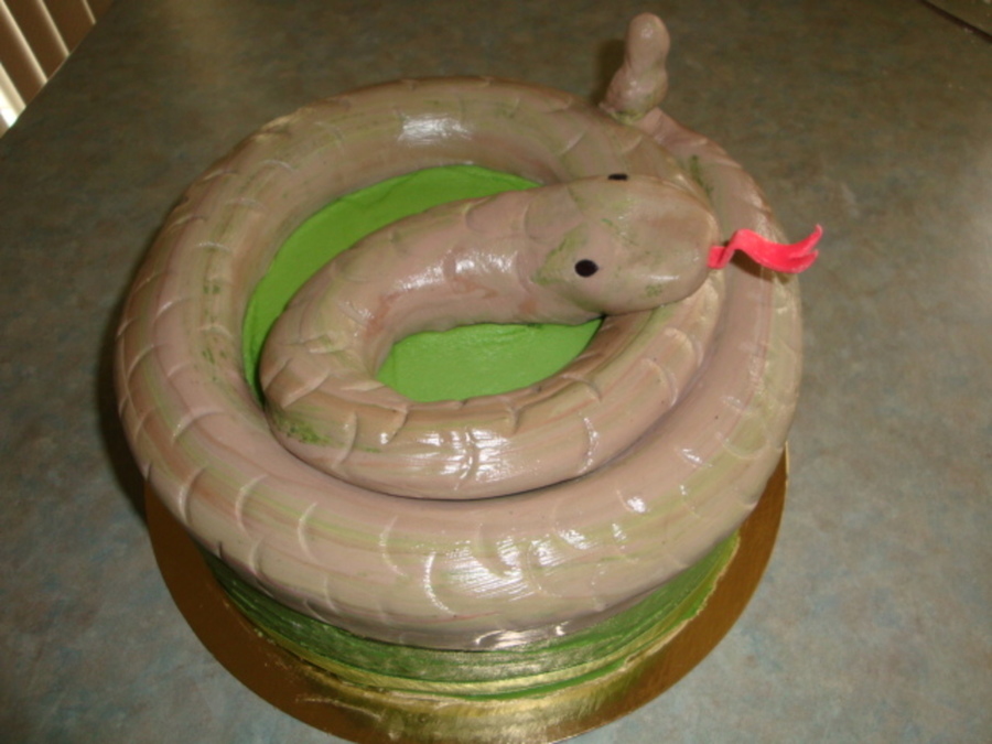 Snake Birthday Cake